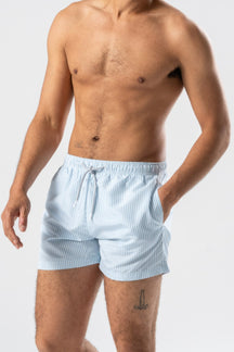 Swimshorts - Light Blue/White