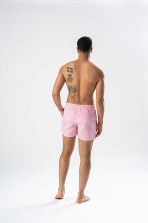 Swimshorts - Pale Red/ White