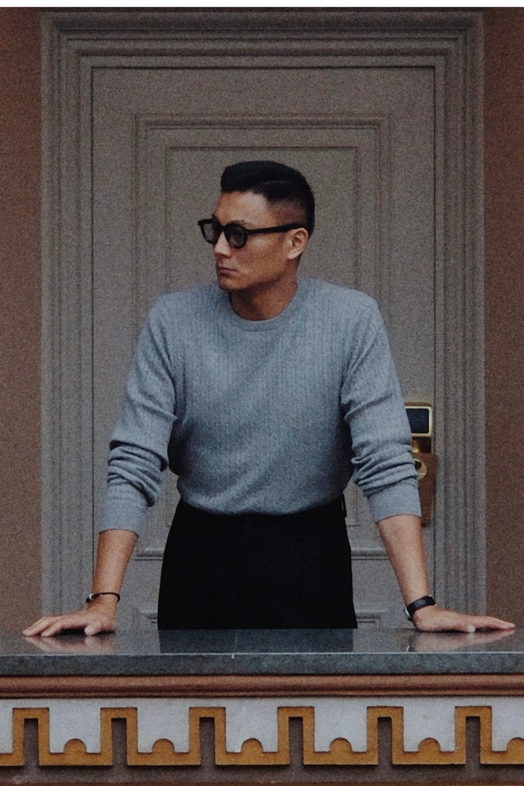 Megztinis megztinis - pilkas melanžas