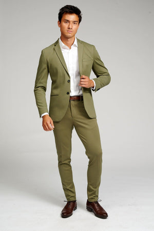 The Original Performance Suit™️ (Olive) + Shirt & Tie - Package Deal (V.I.P)