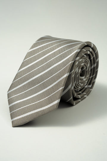 Kaklaraištis - Smėlio spalvos dryžuotas