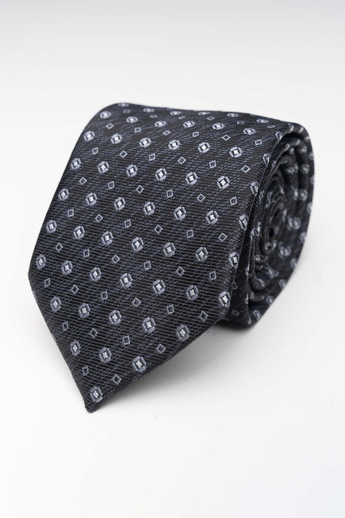 Tie - Gray/Black Dotted - TeeShoppen Group™ - Accessories - TeeShoppen