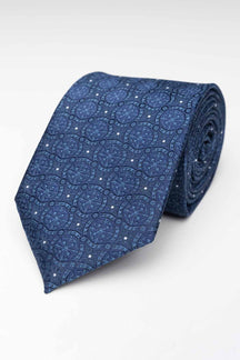 Tie - Navy Patterned