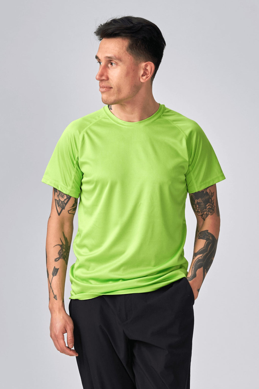 Treniruotės marškinėliai - kalkių žalia
