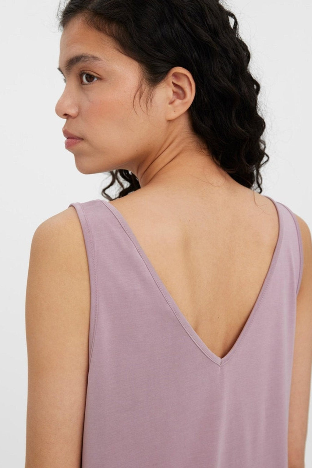 Filli V-Neck Dress - Elderberry