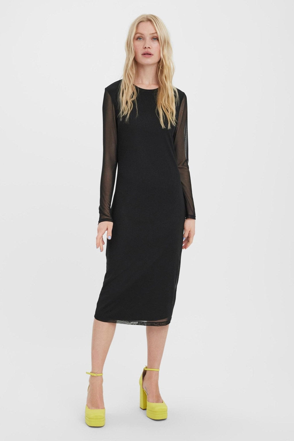 Bella Calf Dress - Black