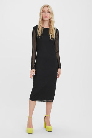 Bella Calf Dress - Black