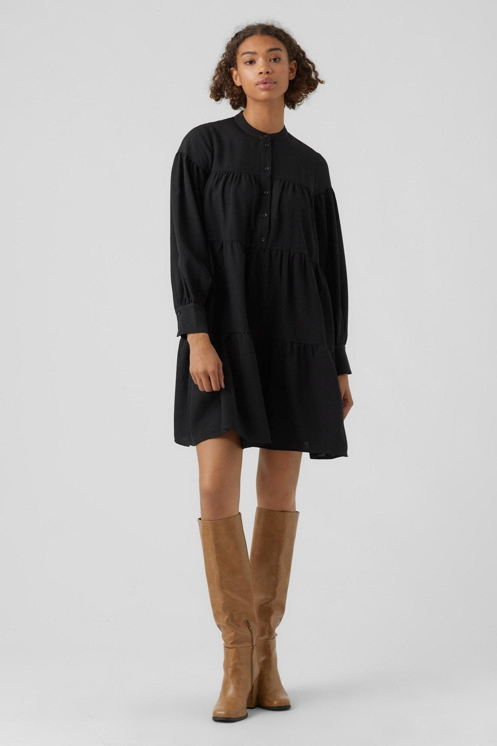 Hyms Long Sleeve Dress - Black