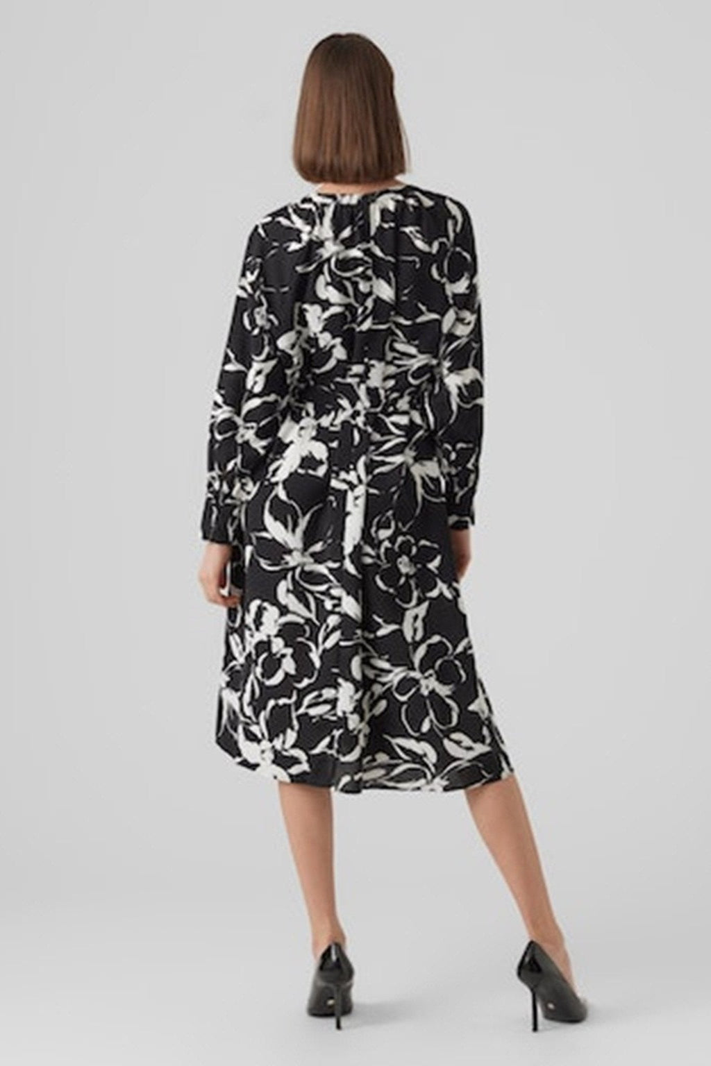 Polliana Maxi Kjole - Flower Black