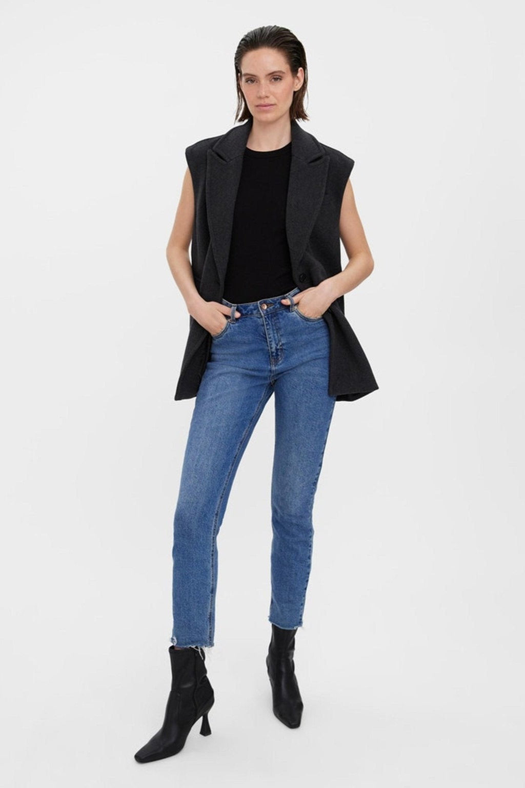 Edna liemenė - tamsiai pilka melange