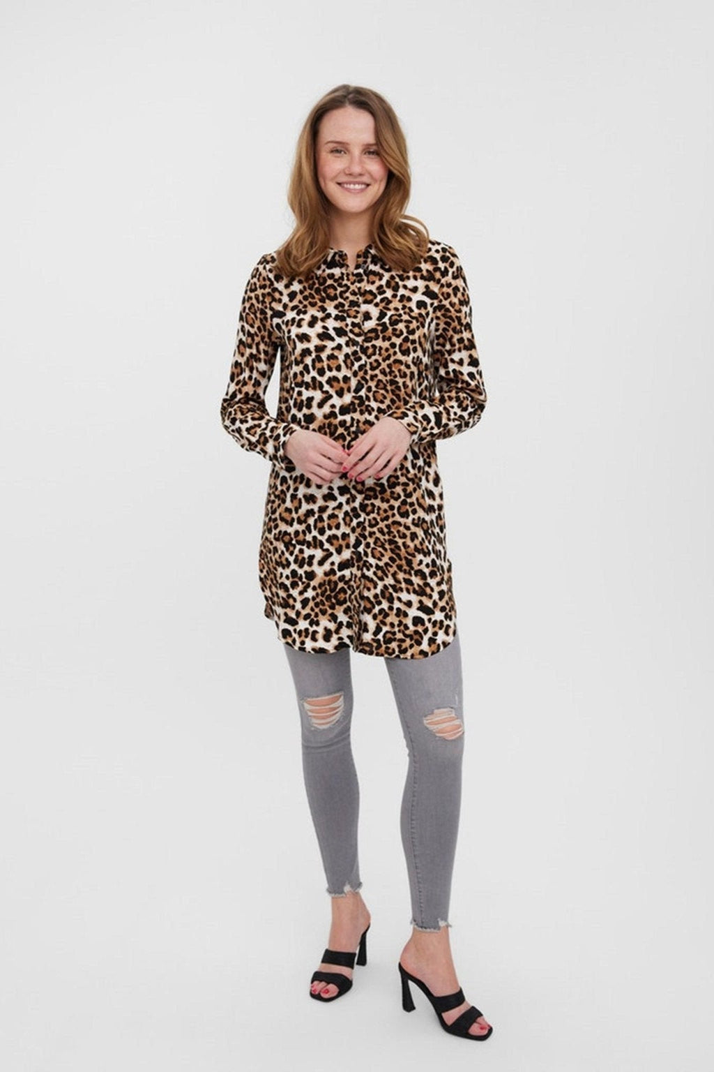 Lengvi ilgi marškiniai - įdegis