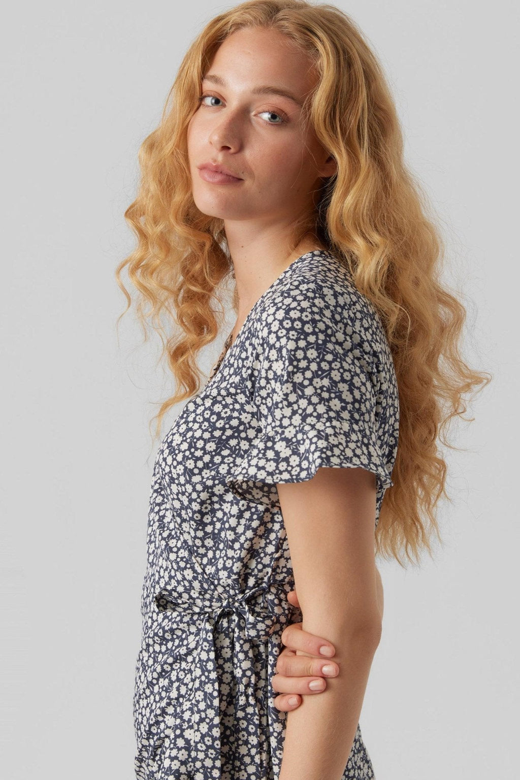 „Henna Mini Wrap“ suknelė - Kinija Mėlyna