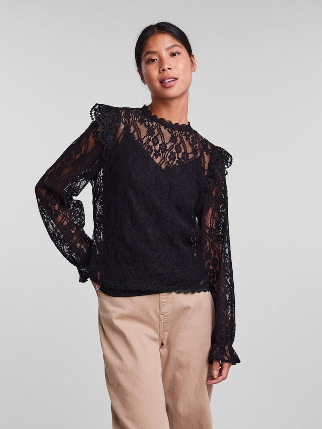 Allie Lace Blouse - Black