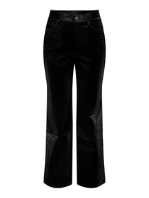 Alma Croco Pants - juoda