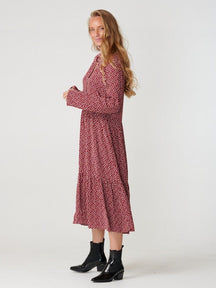 Anna long-sleeved dress - Sundried Tomato