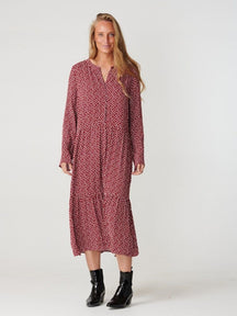 Anna long-sleeved dress - Sundried Tomato