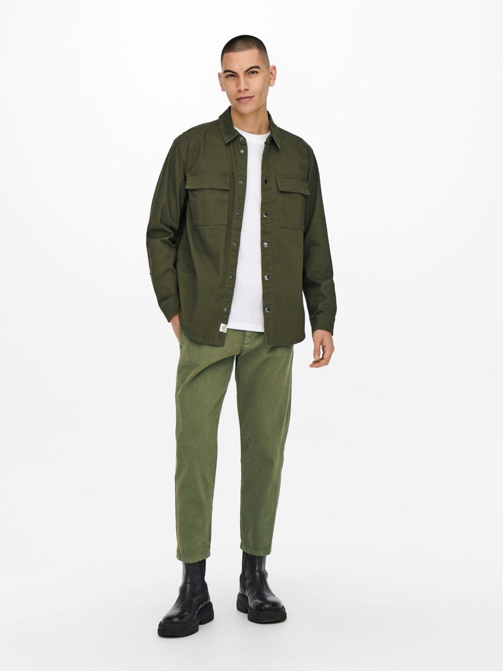 Avi Beam Chino Twill Pants - alyvuogių naktis