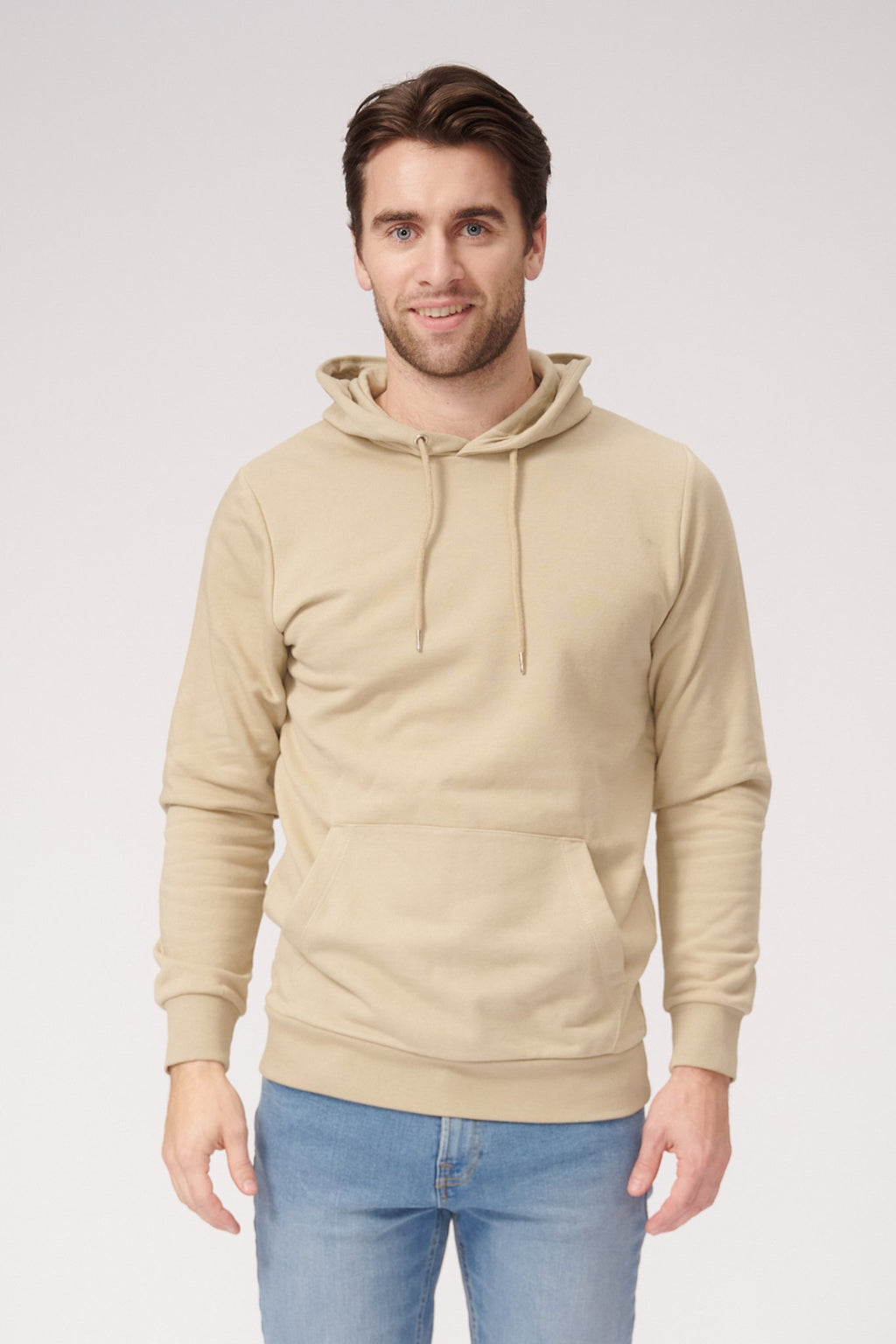 Basic Hoodie prakaitas - tamsus smėlio spalvos