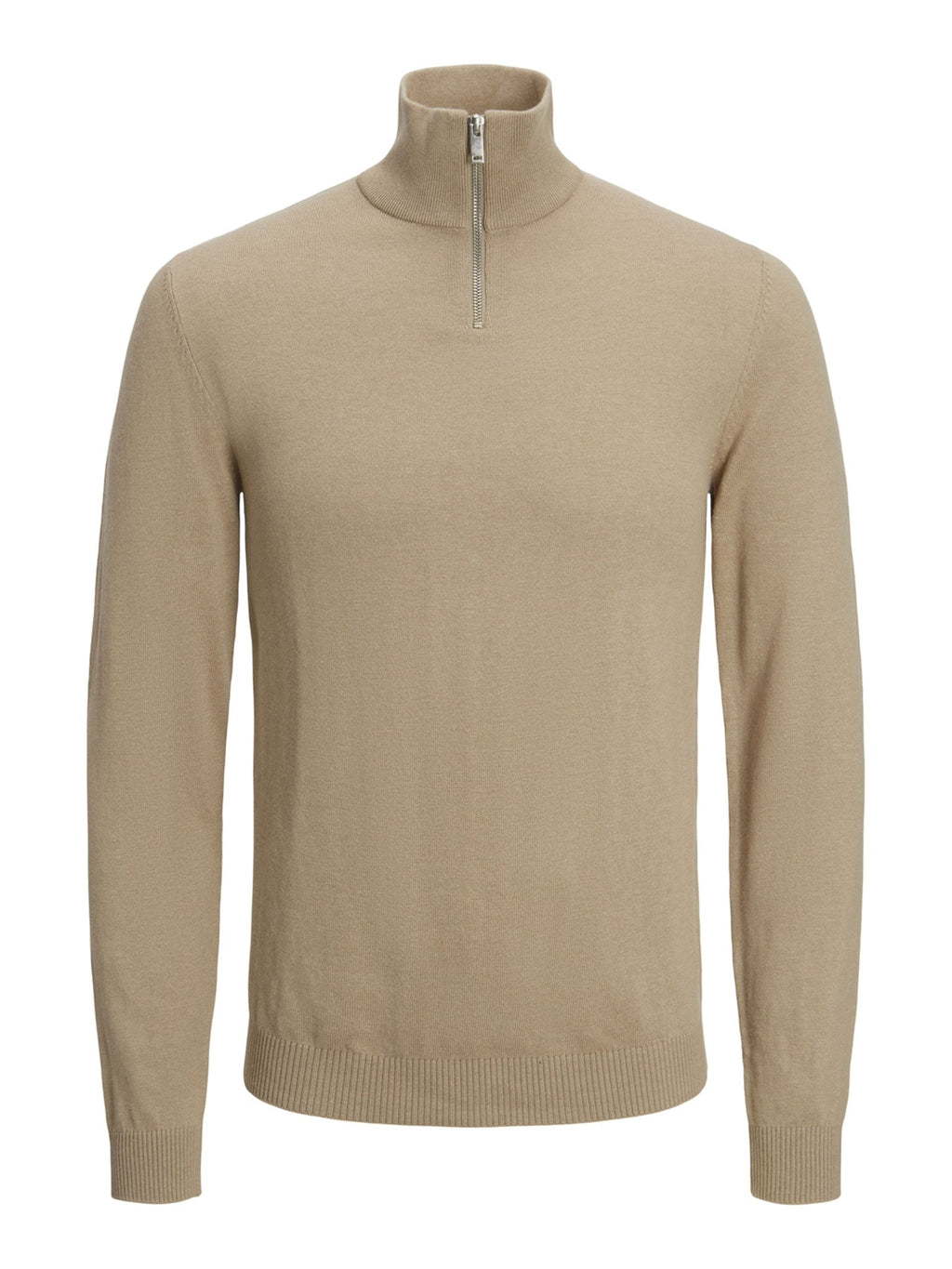 Basic Knit High zip - Beige