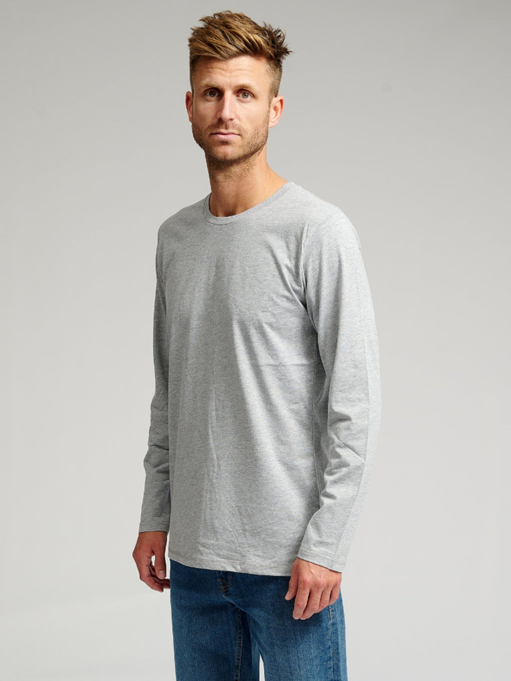 Basic Marškinėliai ilgomis rankovėmis-pilka