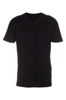 Basic „Vneck“ marškinėliai - juodi