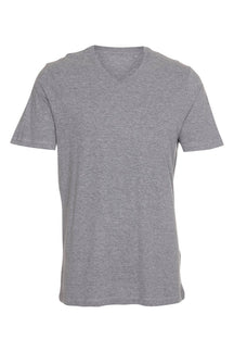 Basic „Vneck“ marškinėliai - Oksfordo pilka