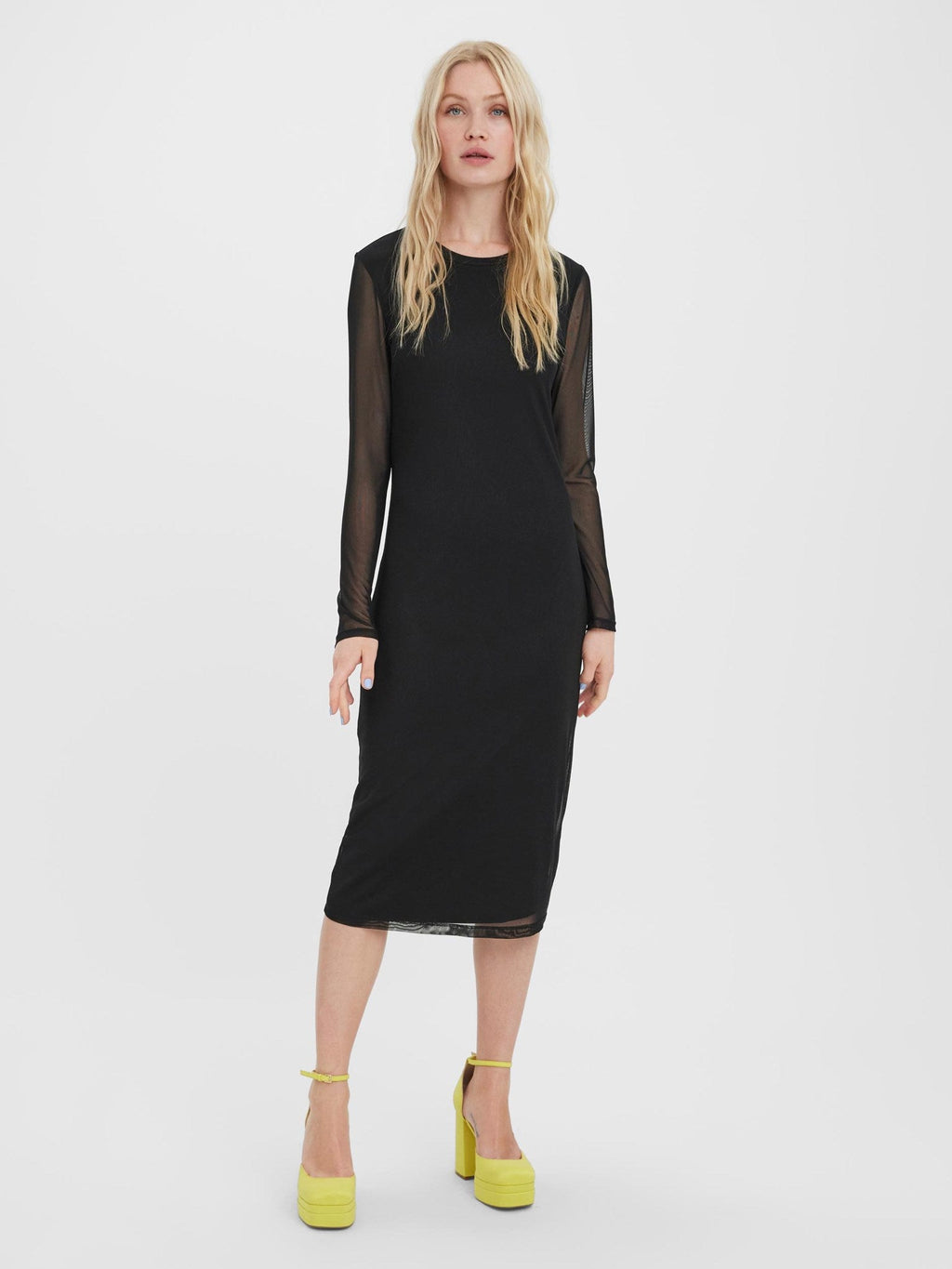 Bella Calf Dress - Black