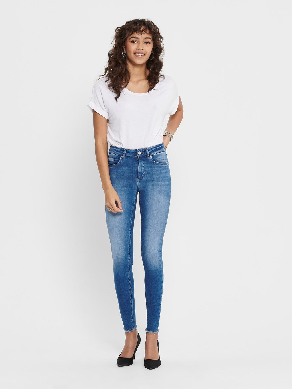 Blush Midsk Jeans - Medium Blue