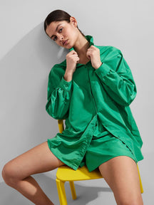 Chrilina Oversized Shirt - Simple Green