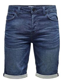 Džinsinis Shorts - Mėlynas džinsinis audinys