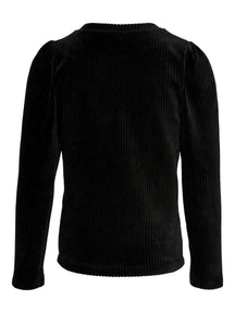Fenja pūkuotas megztinis - juodas