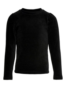 Fenja pūkuotas megztinis - juodas