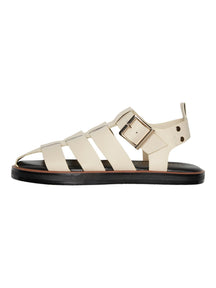 Gitta Leather Sandal - Oatmeal