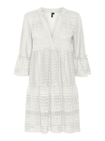 Honey Lace Tunic Dress - Snow White