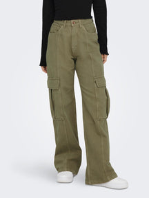 Hope High Waist Cargo Pants - Aloe