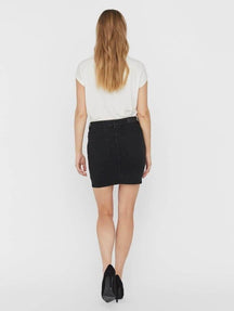 Hot Seven Skirt - Black Denim