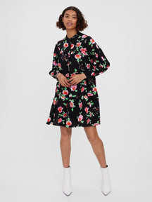 Hyms Long Sleeve Dress - Black Hyms