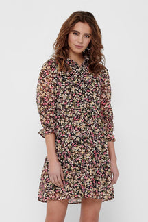 Ingrid long-sleeved dress - Brown