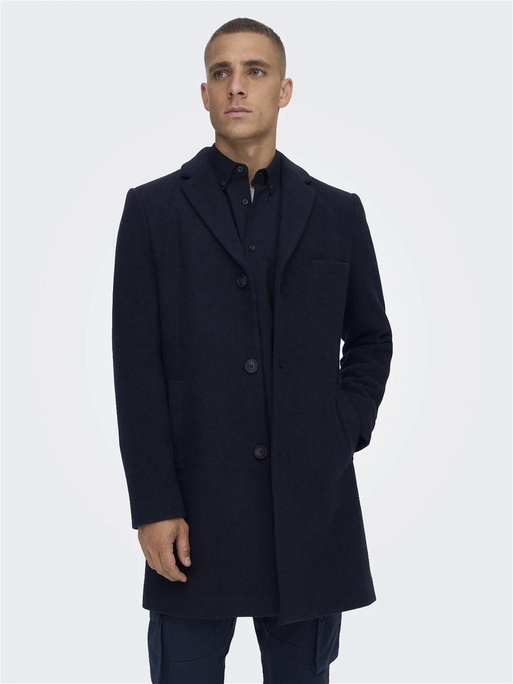 Jaylon Wool Jacket - Dark Navy