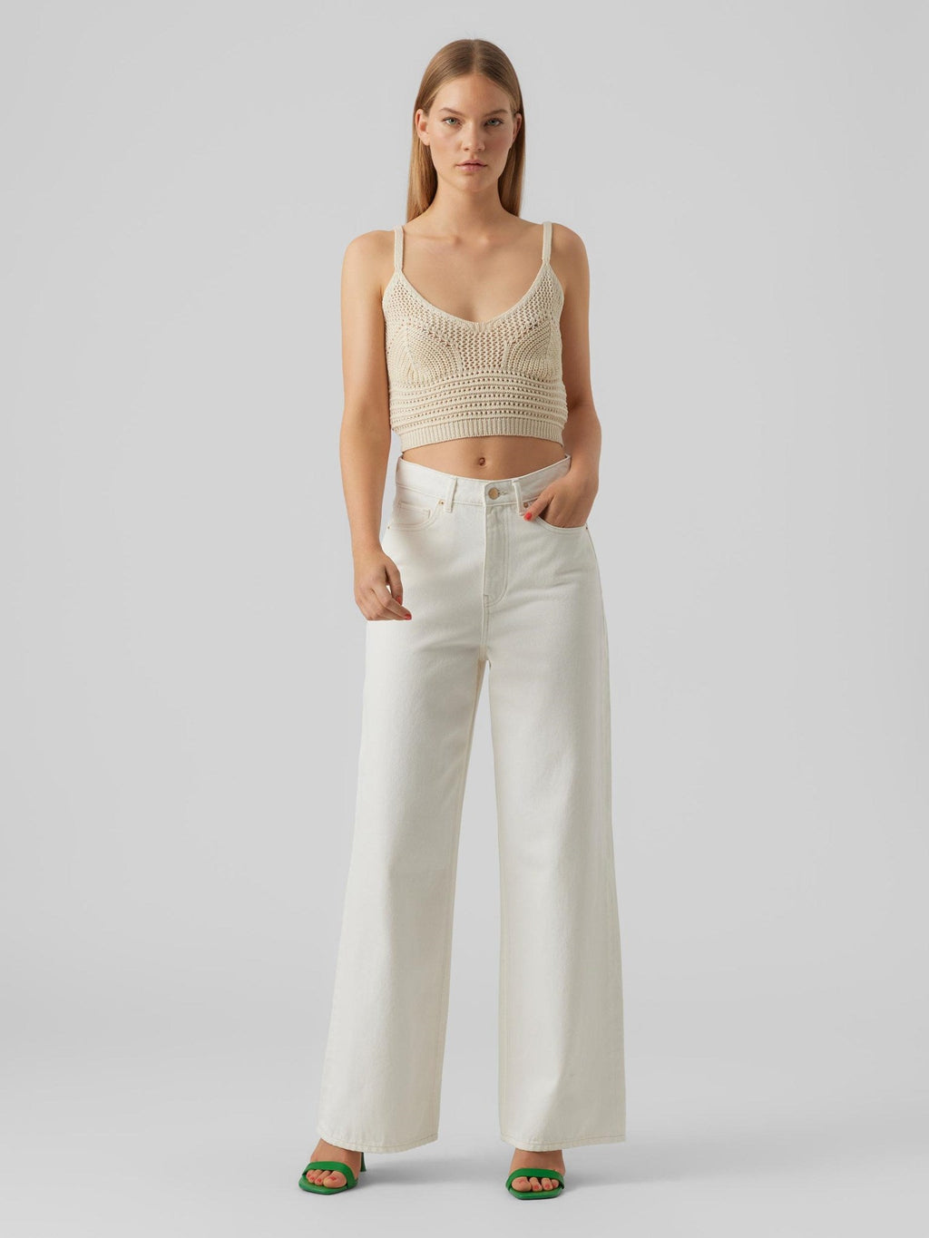 Justine Cropped Top - Birch