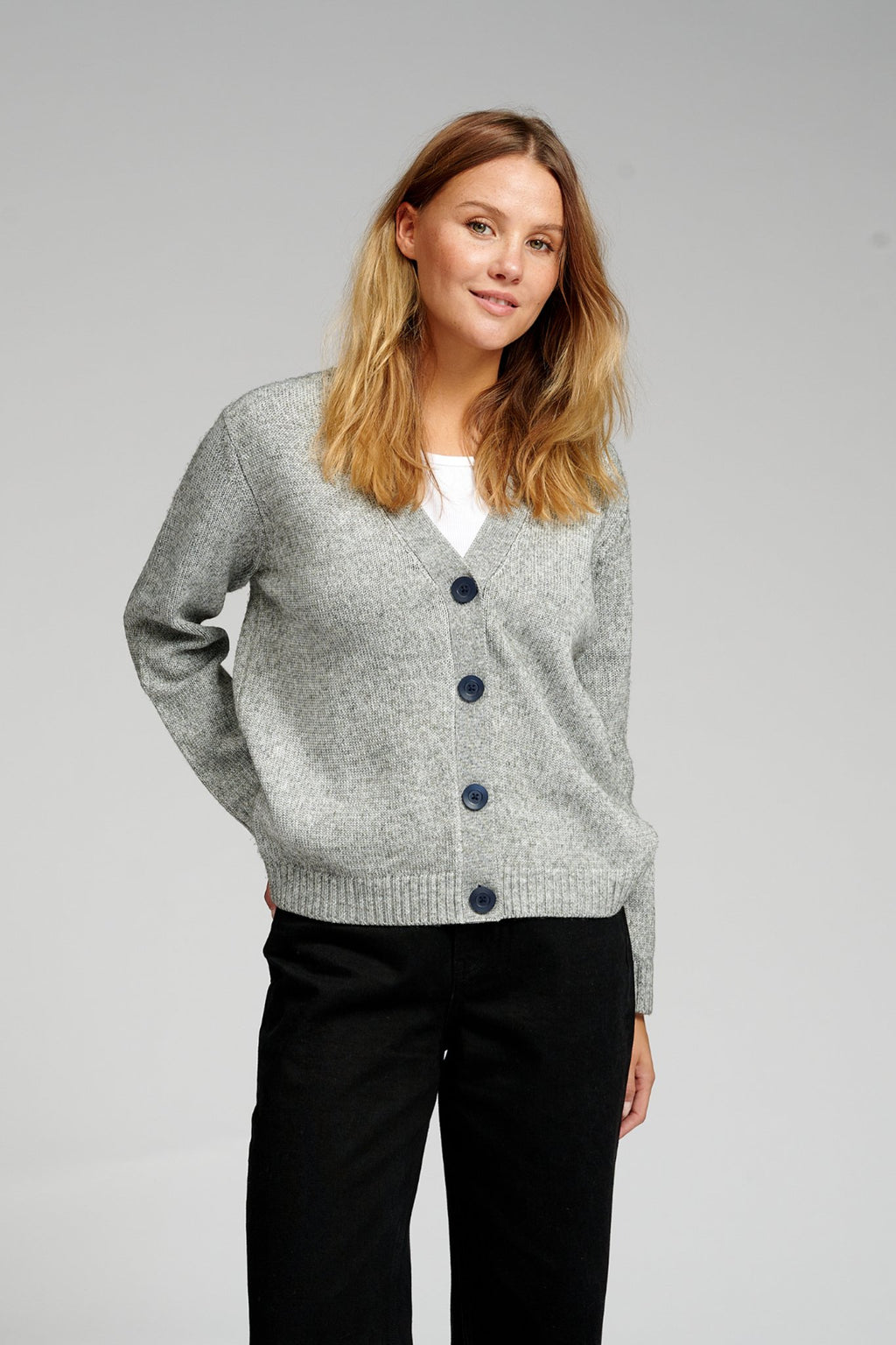Megztas megztinis - šviesiai pilka melange