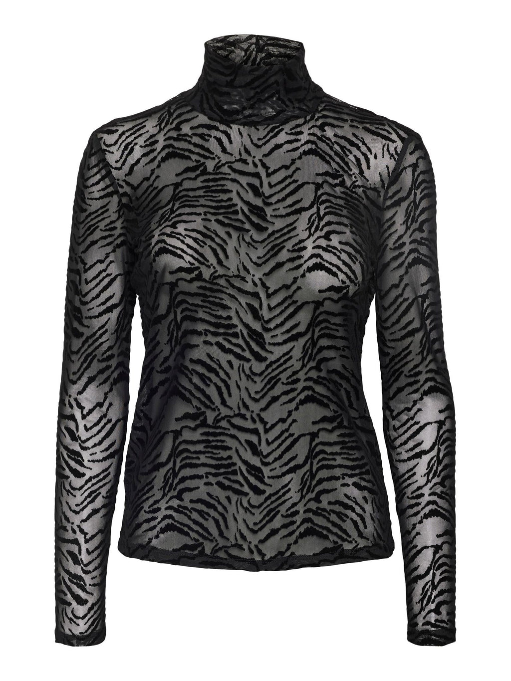 Koko High Neck Top - Black Tiger