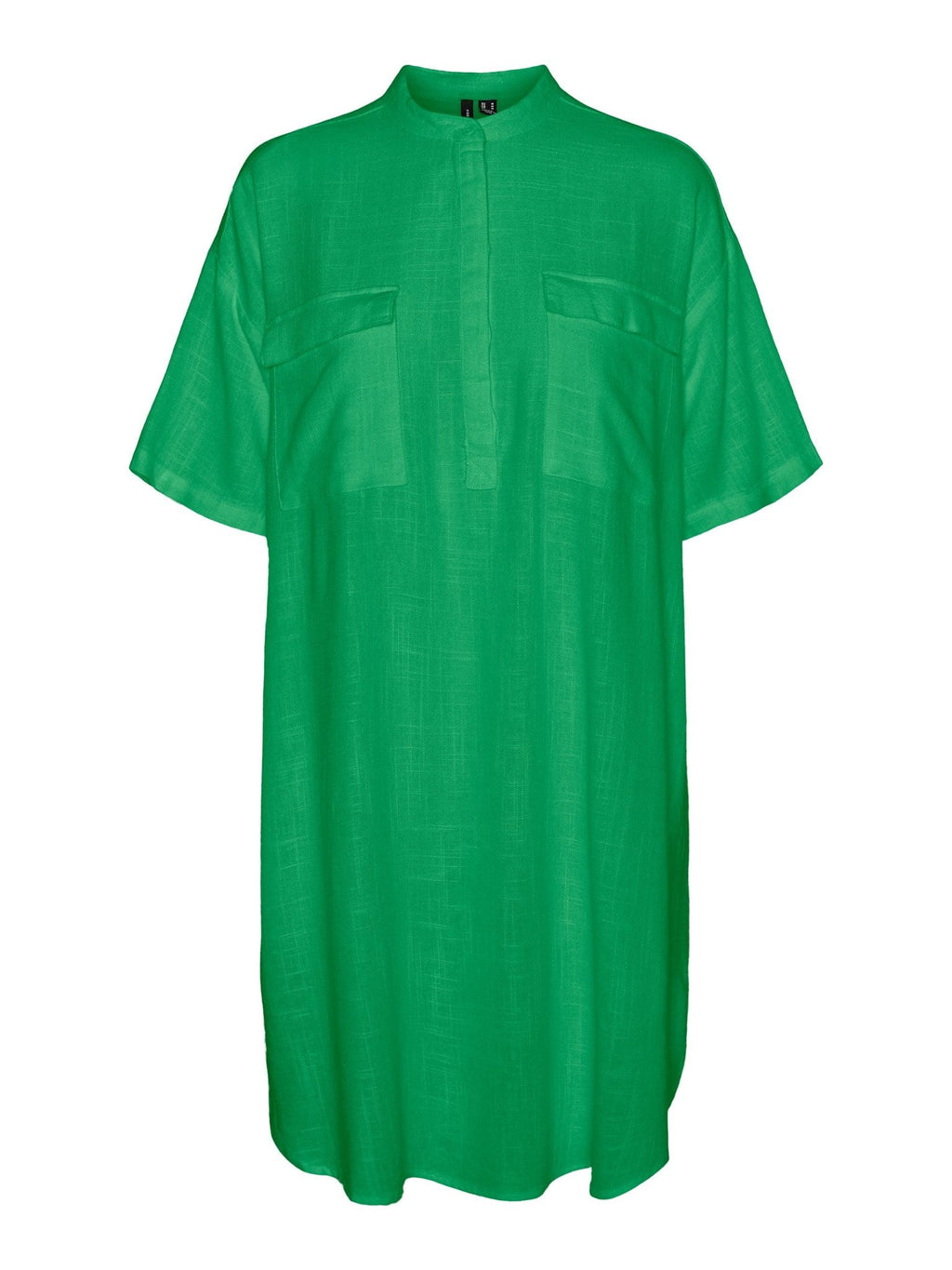 Linijos mini suknelė - ryškiai žalia