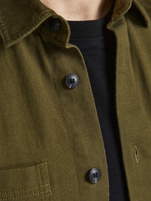 Logan Linen Shirt - Olive Night