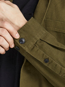 Logan Linen Shirt - Olive Night