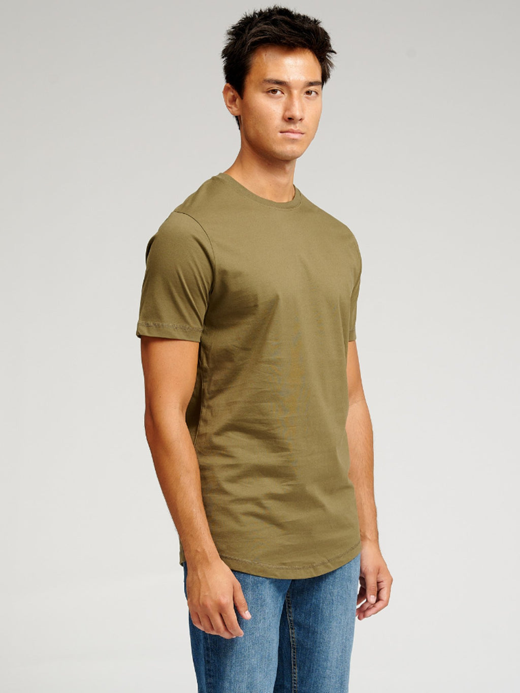 Ilgi marškinėliai - armija žalia