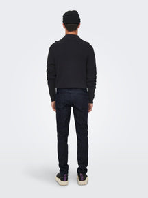 Loom Slim Raw Jeans - Blue Denim