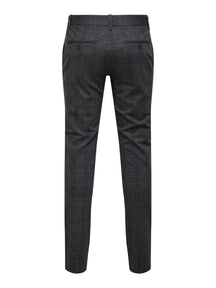 Mark Check Pants - Black