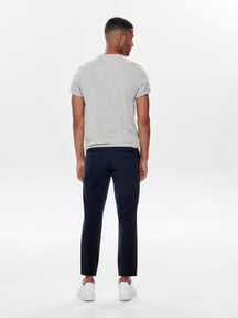 Markas dryžuotas Pants - „Rosin“/„Dark Navy“