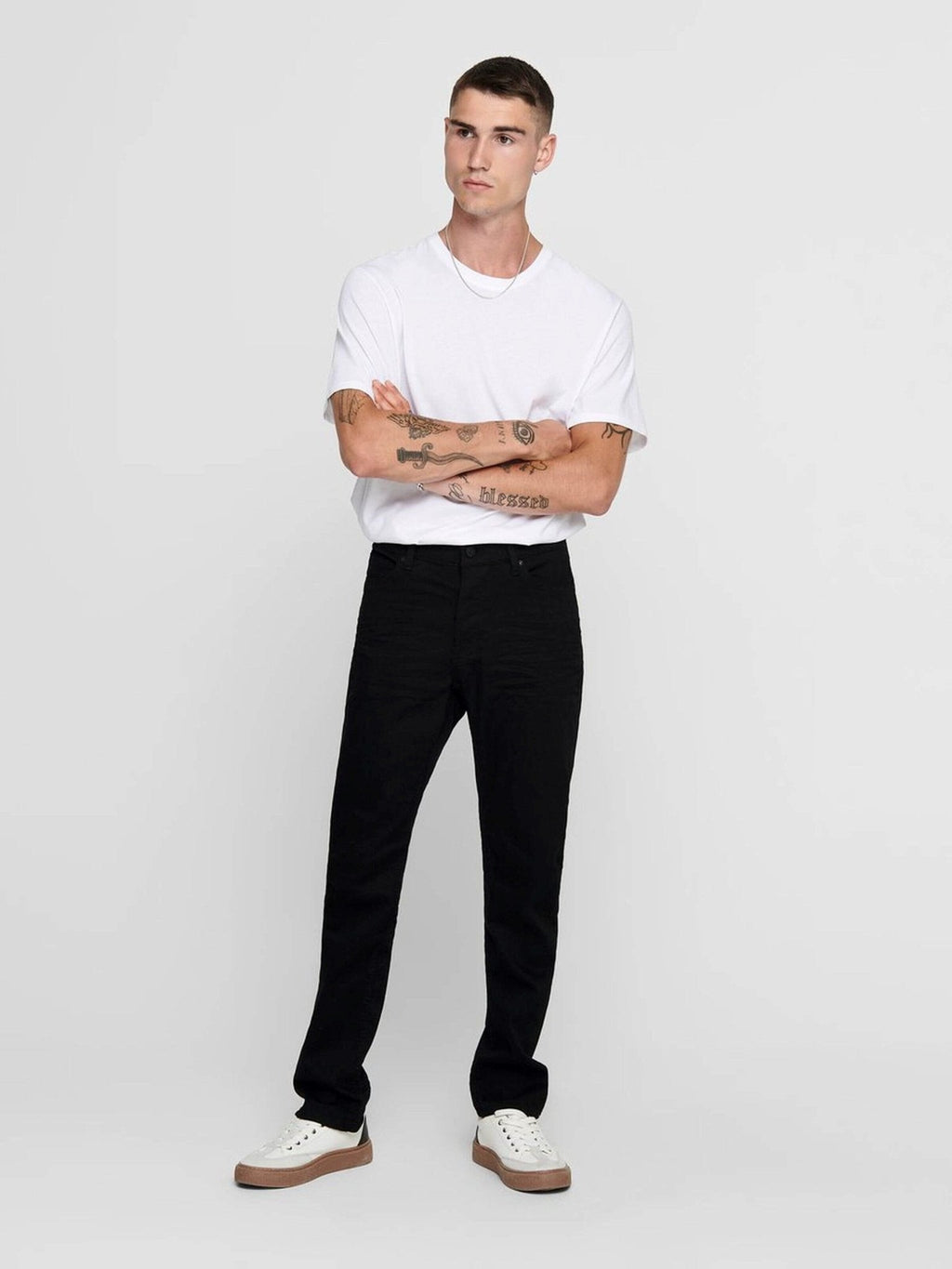 Mike Stretch Jeans - Black (Wide fit)